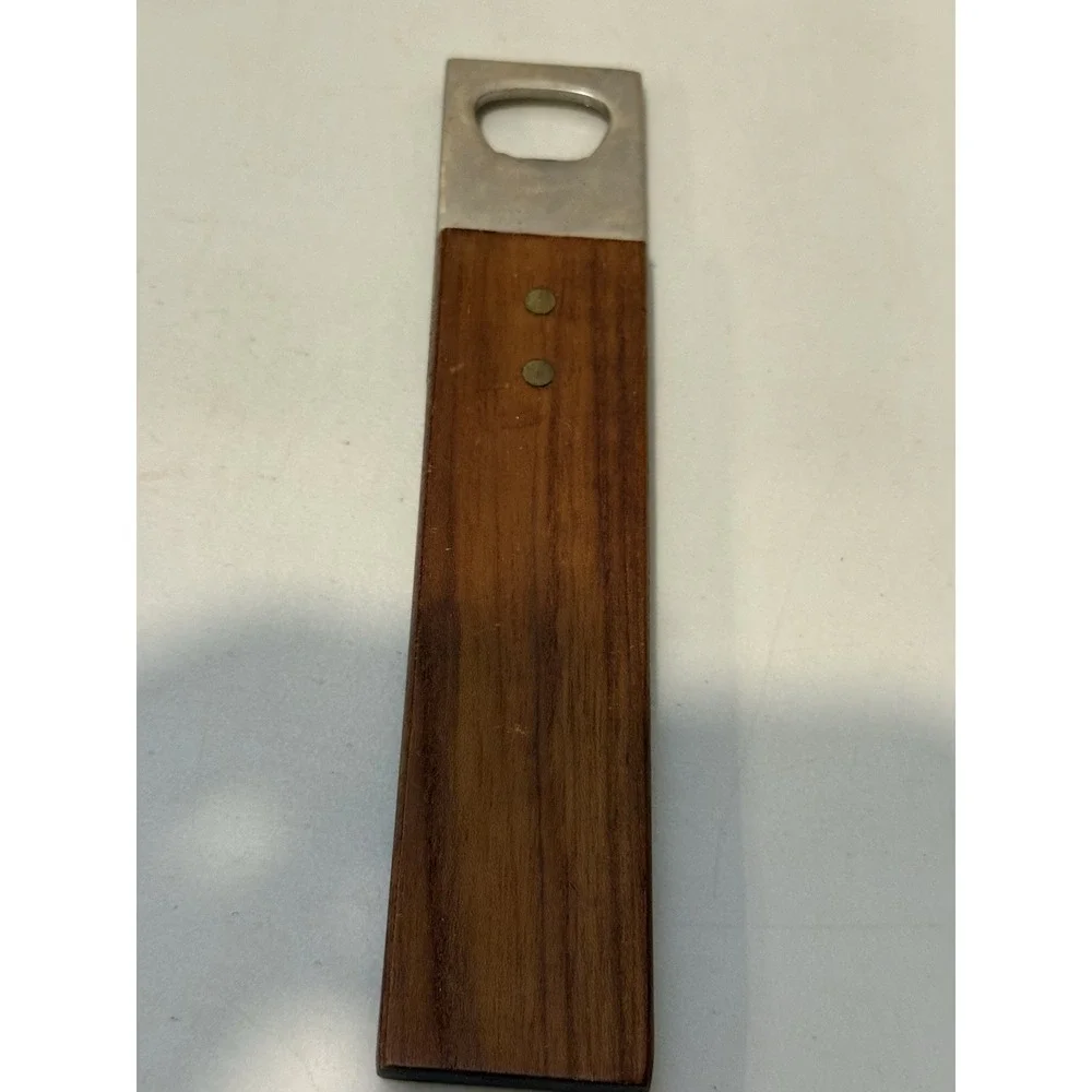 Vintage Denmark Teak‎ Wood Bottle Opener Mid Century Modern MCM Bar Tool Retro